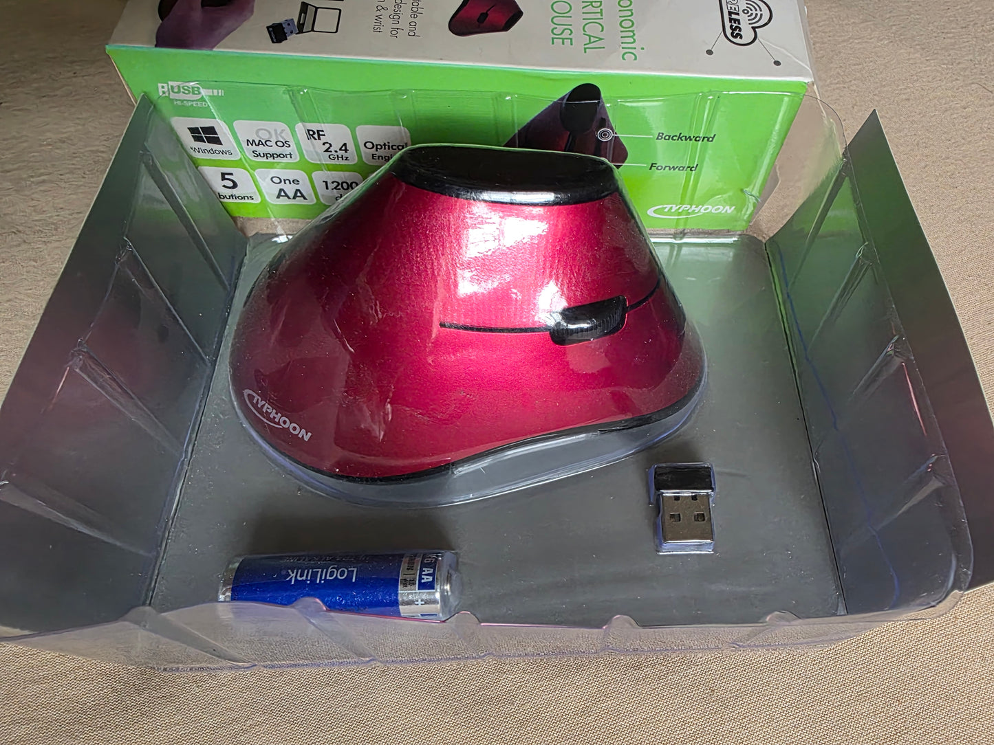 Typhoon Vertical Mouse OVP