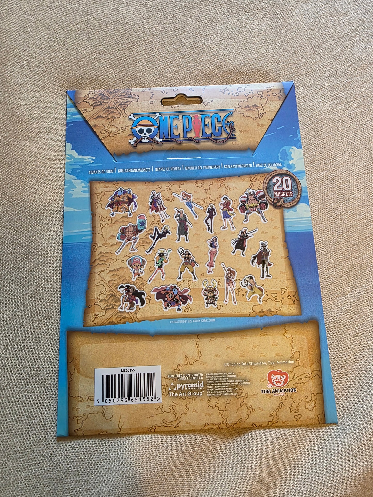 One Piece Magnet Set für Kühlschrank, 20 Stück - OVP