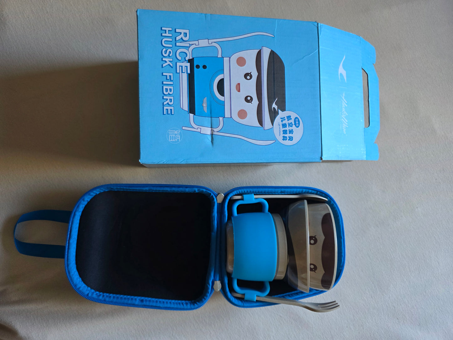 Mobee Techno Geschirr Set Geschirr für Kinder aus natürliche Reishülsen OVP