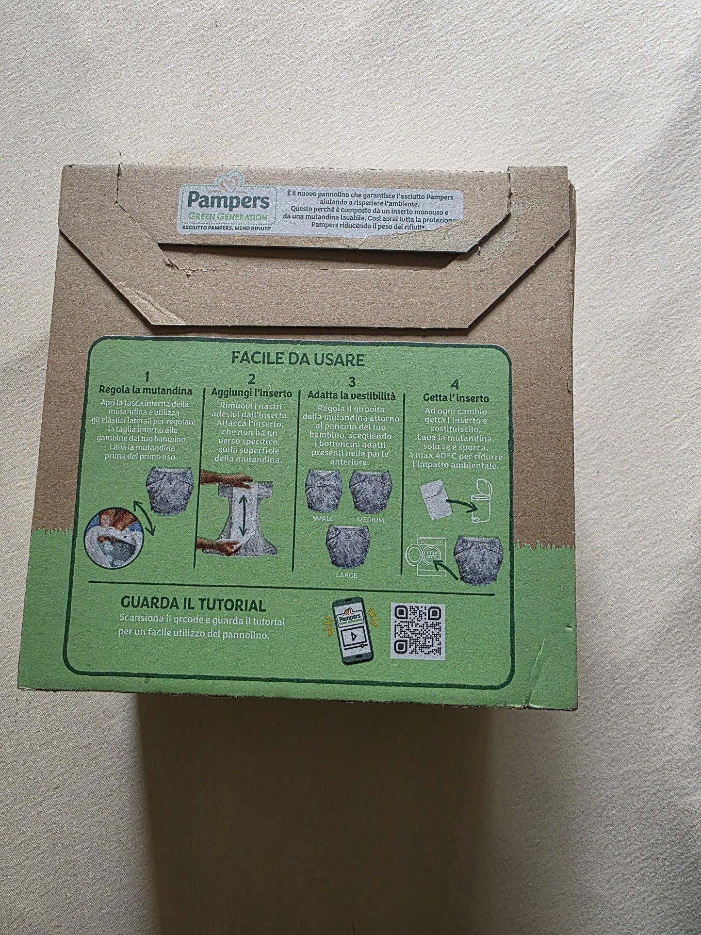 Pampers GREEN GENERATION TRIAL KIT: 15 NORMALEINLAGEN + 1 WASCHBARE HOSE (4–16