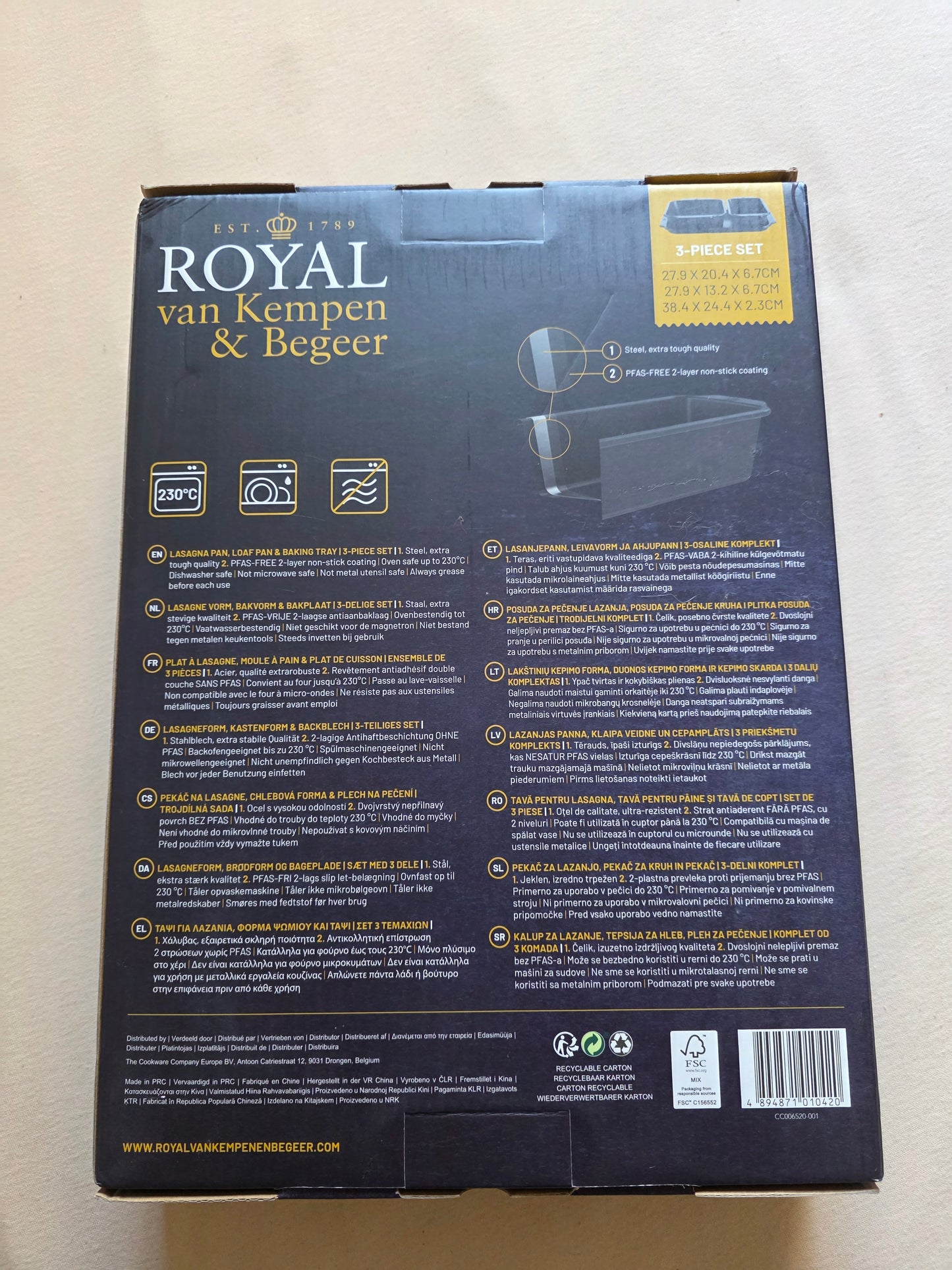 Auflaufform 3er Set Royal Van Kempen & Begeer Set Mit 3 Auflaufformen