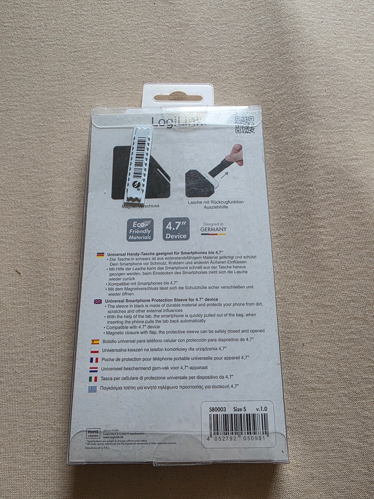 LogiLink Smartphone-Köchertasche 4,7" (11,93 cm) schwarz