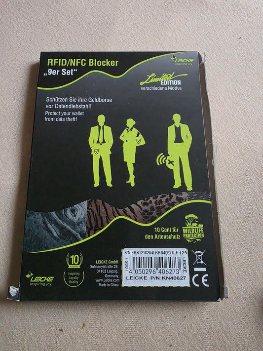 RFID NFC Blocker Schutzhüllen für EC Kreditkarten, Reisepass, Personalausweis