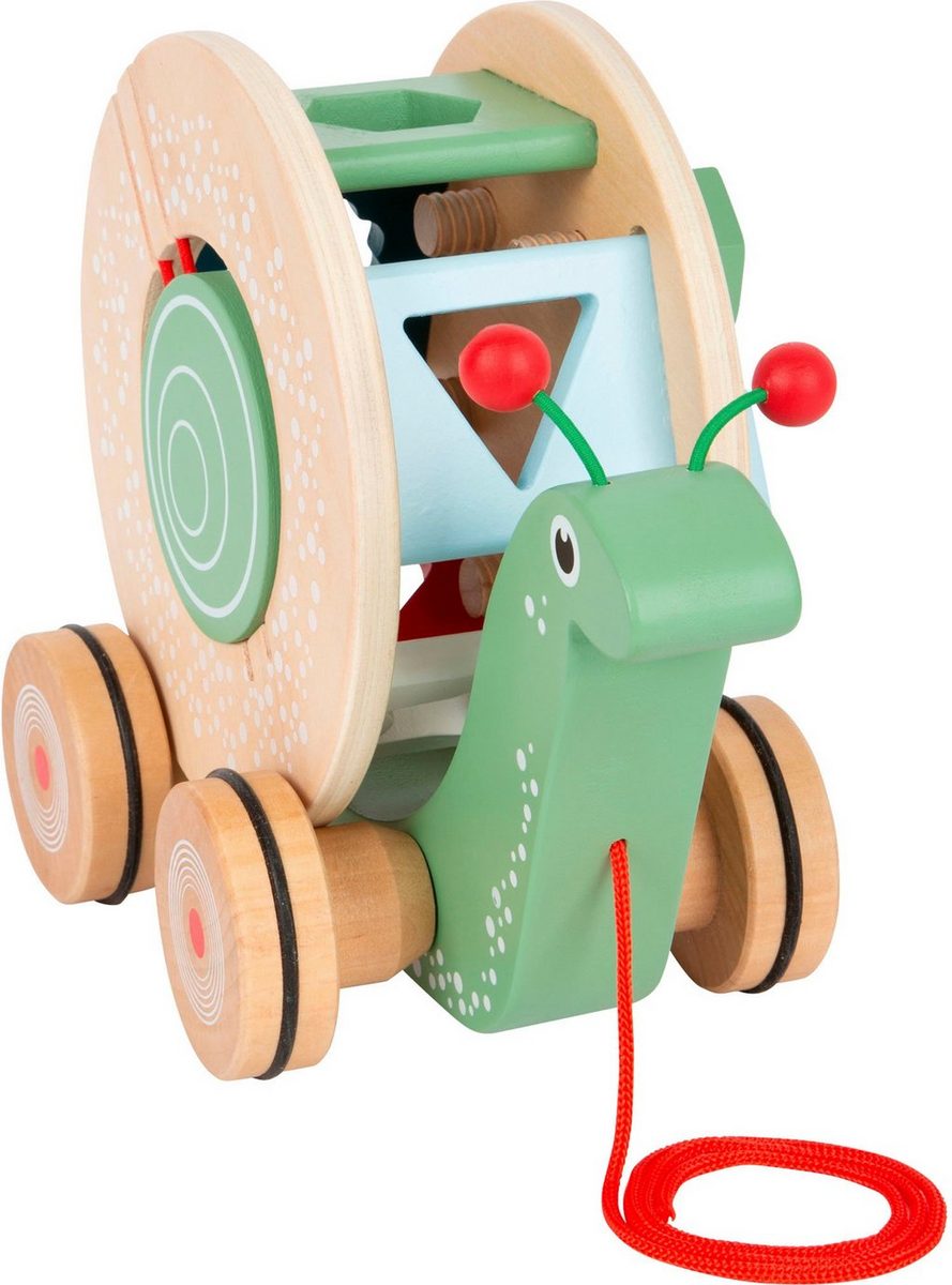Nachzieh-Stecktier Schnecke, Steckspielzeug, Holz, Nachziehtier, Motorik