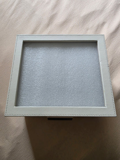 Schmuckkasten Neu Glasdeckel  2 Schubläden