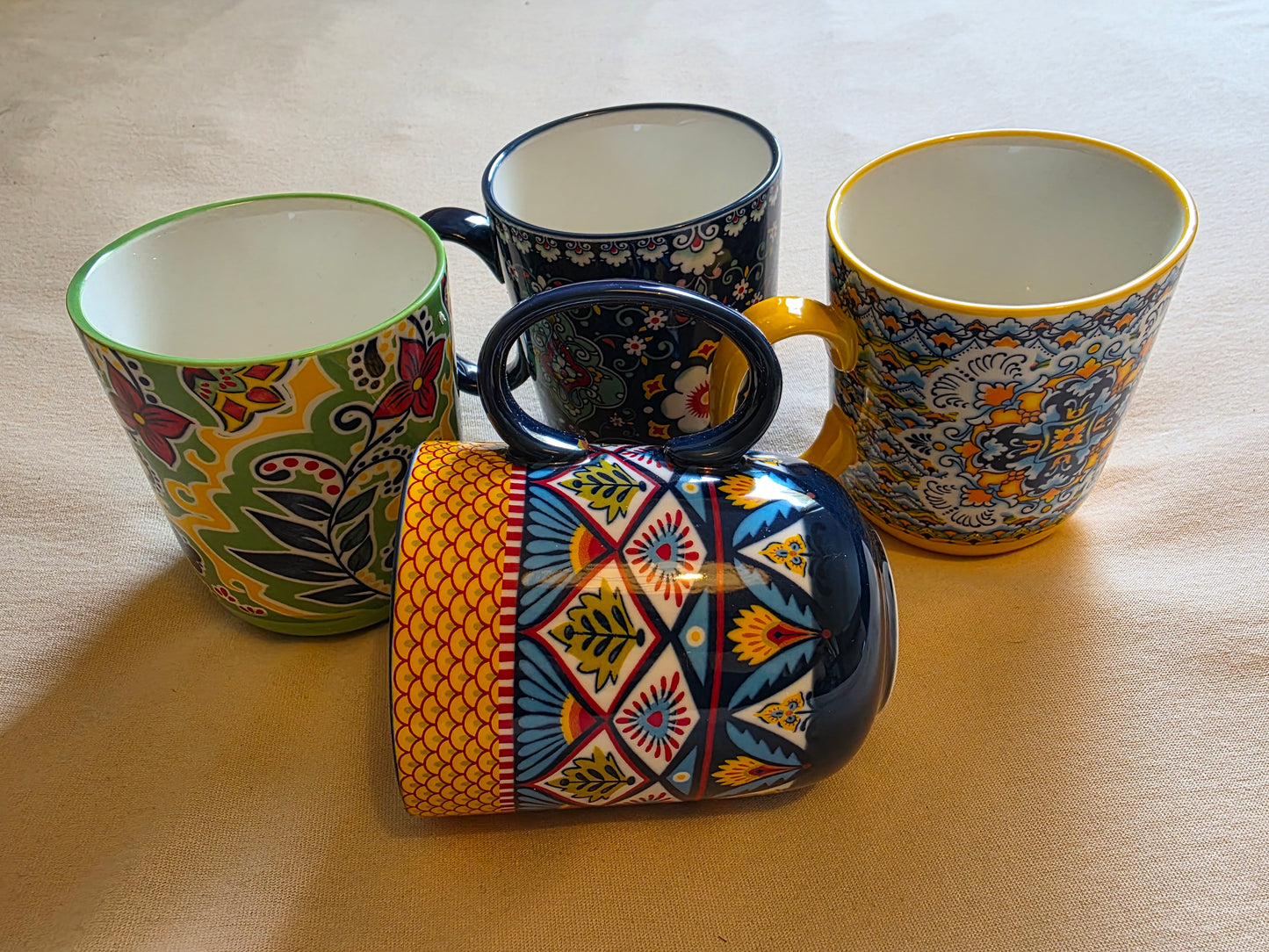 4 Tassen Henxfen Lead Kaffeebecher Bohemian Style