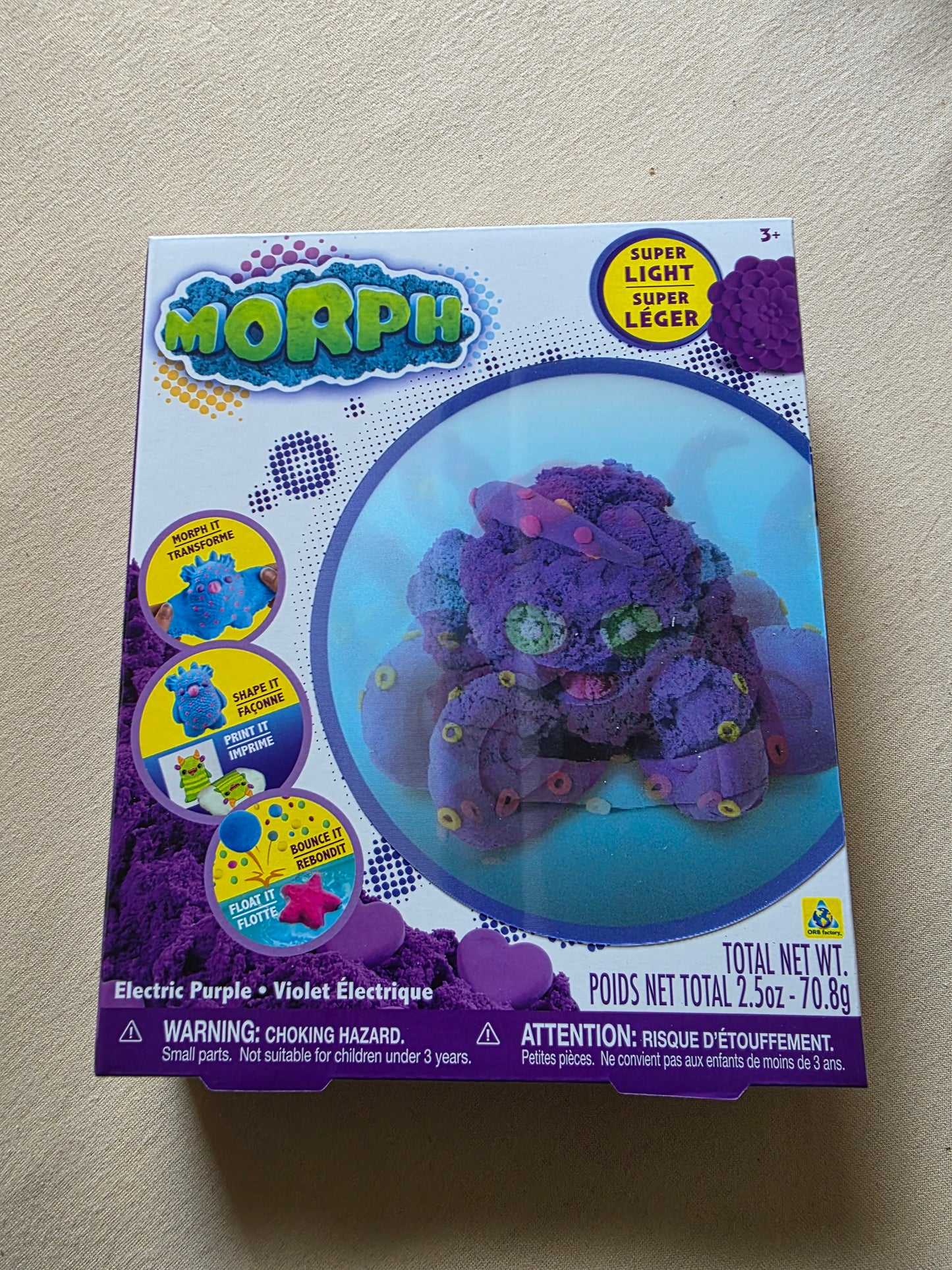 Morph Formteig,lila, leicht, Formbar Kinderspielzeug OVP