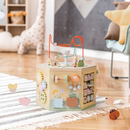 Robud Motorikwürfel 7 In 1 Aus Holz Für Kleinkinder