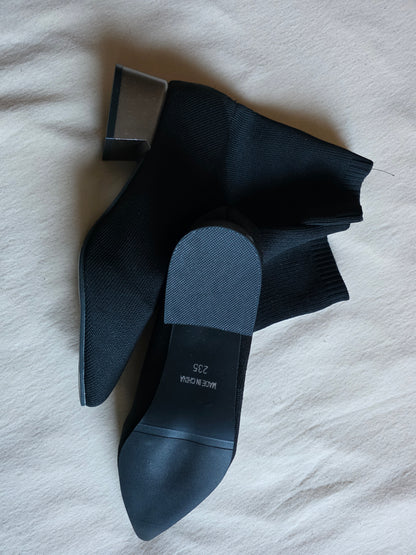 damen stiefeletten 37 schwarz Stoff