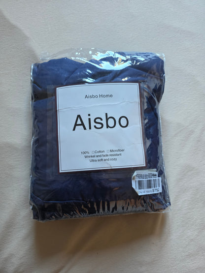 Aisbo Bettwäsche Set 135x200, 4-teilig, Blau OVP mit Reißverschluss