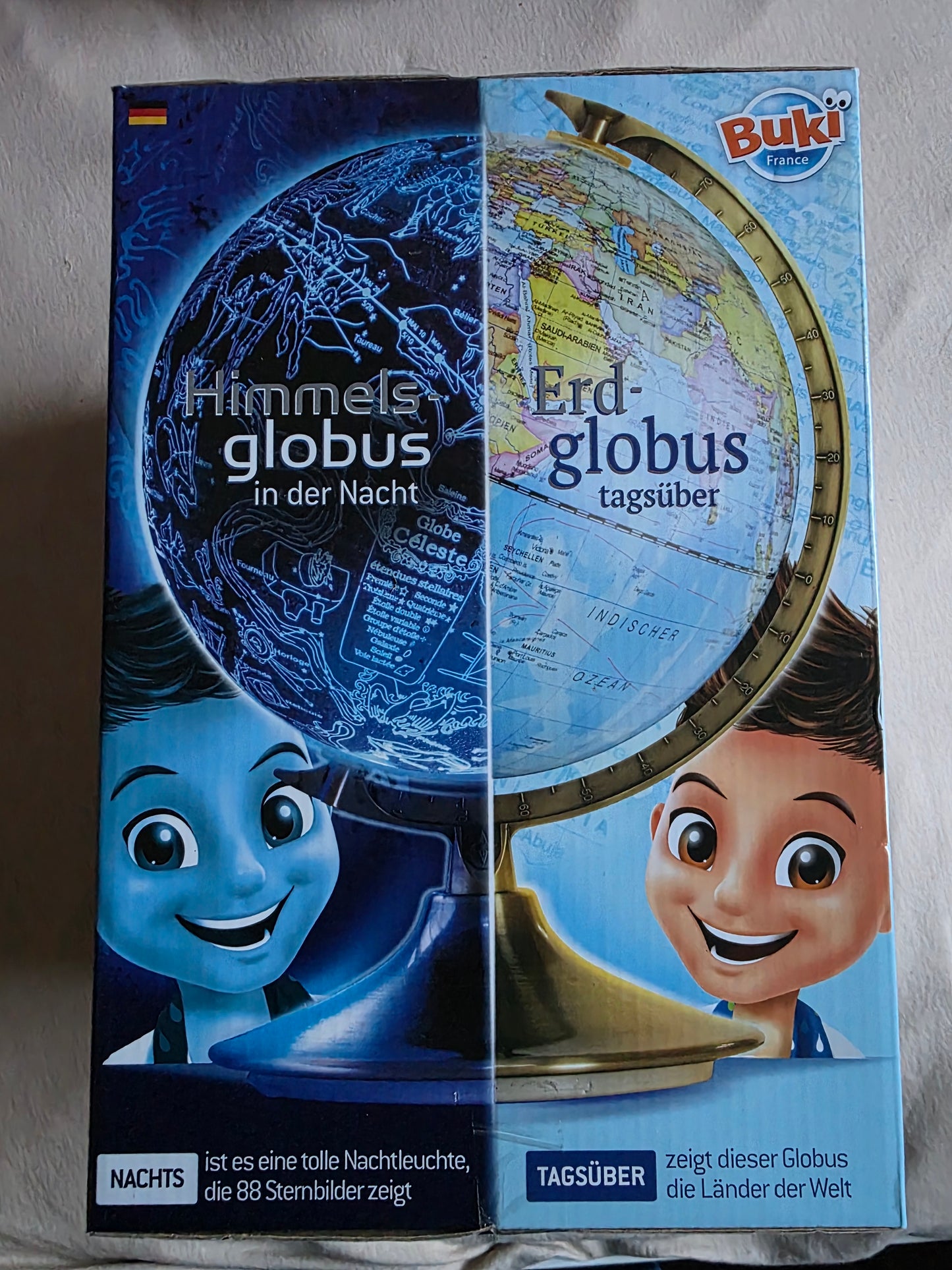 Burki France Erdglobus und Himmelsglobus  2in 1