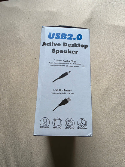 LogiLink USB 2.0 Active Desktop Speaker Lautsprecher OVP