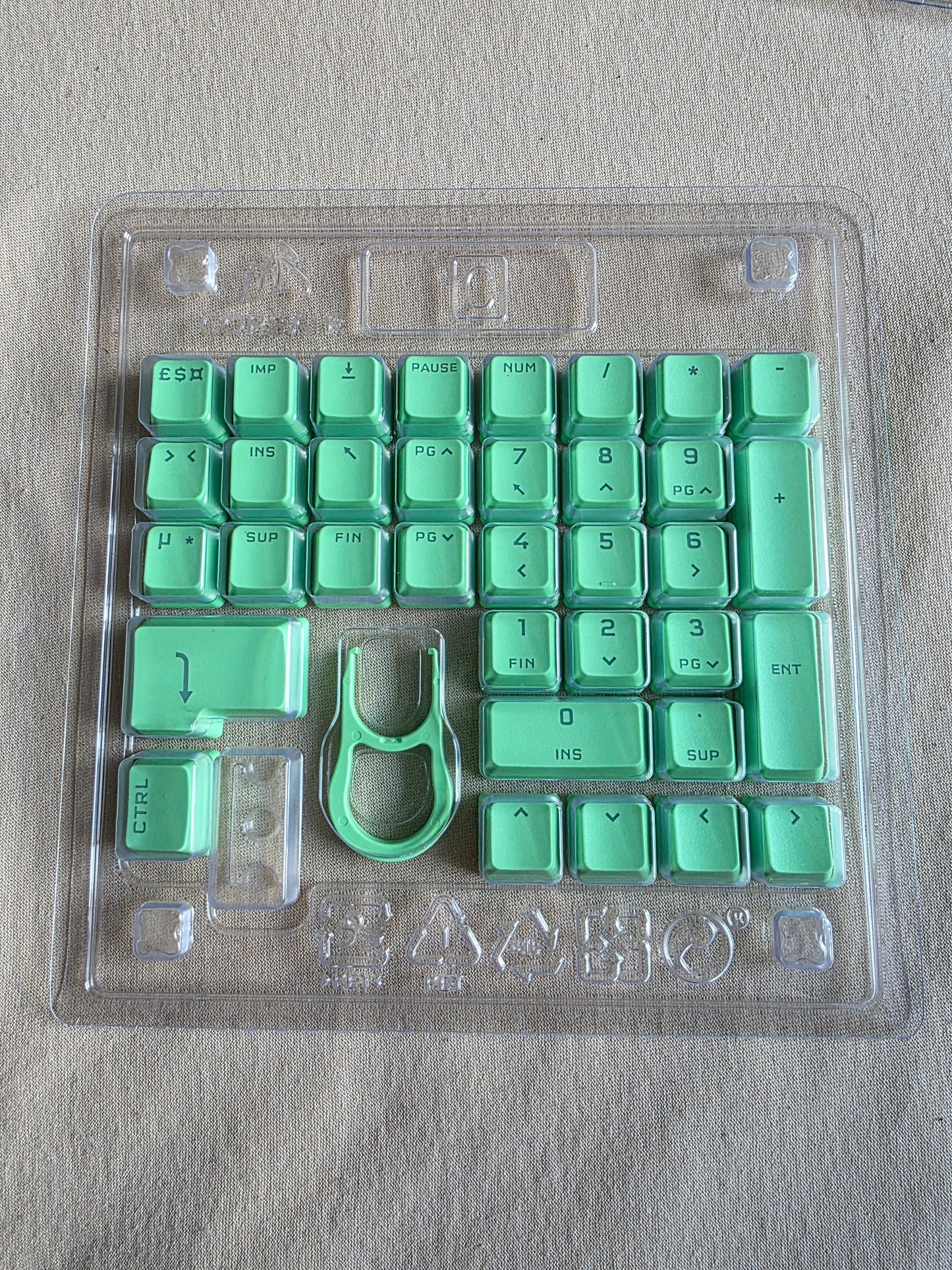 Tastenkappen für Tastatur Mintgrün Unvollständig