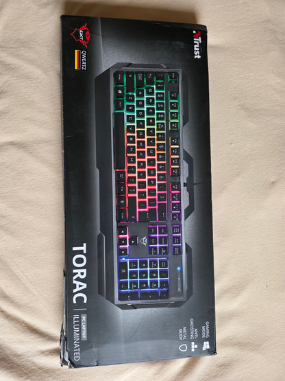 Trust Torac Illuminated, USB Gaming Tastatur, QWERTZ Keyboard