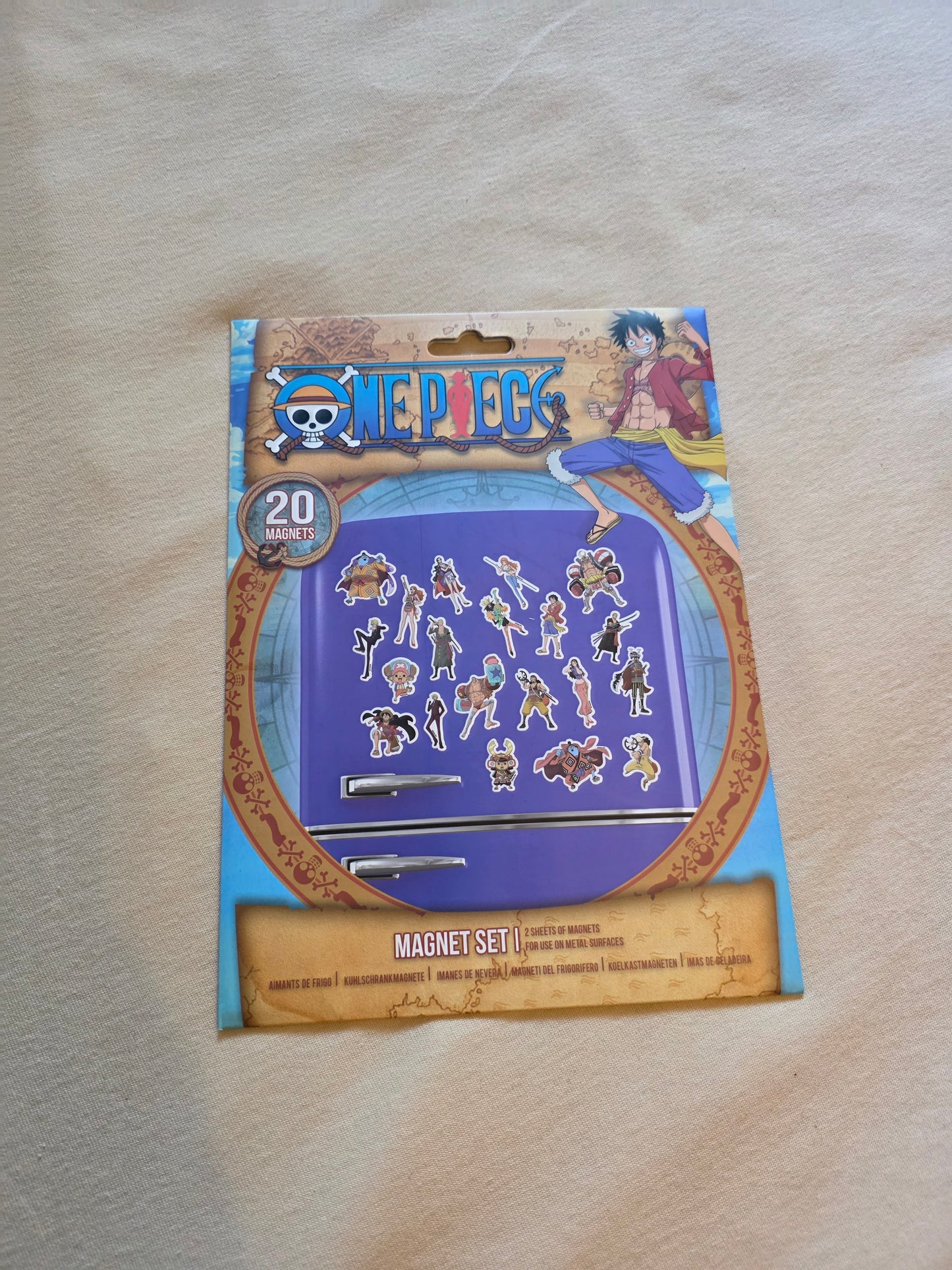 One Piece Magnet Set für Kühlschrank, 20 Stück - OVP