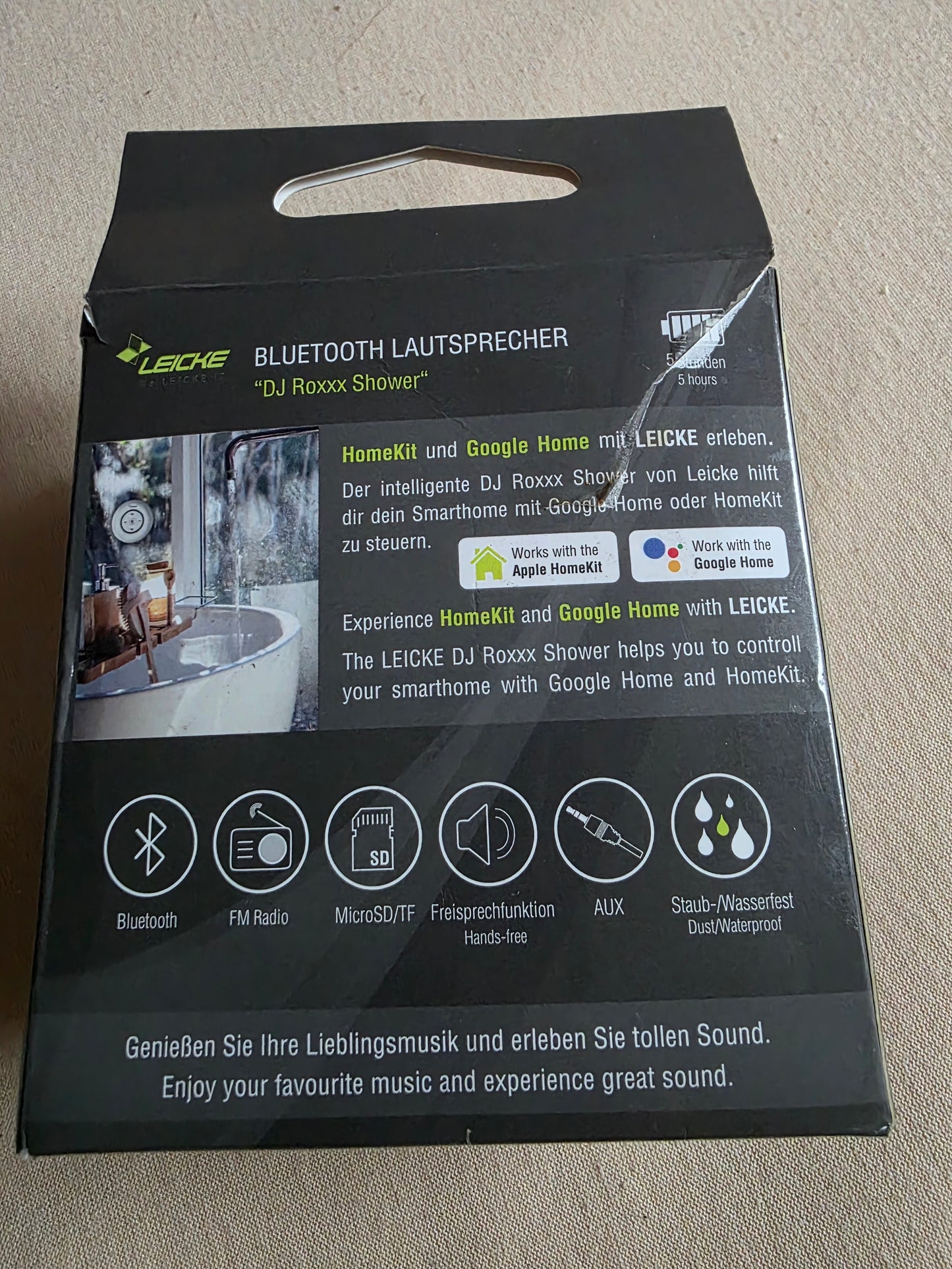 LEICKE Bluetooth Lautsprecher "DJ Roxxx Shower" Duschlautsprecher