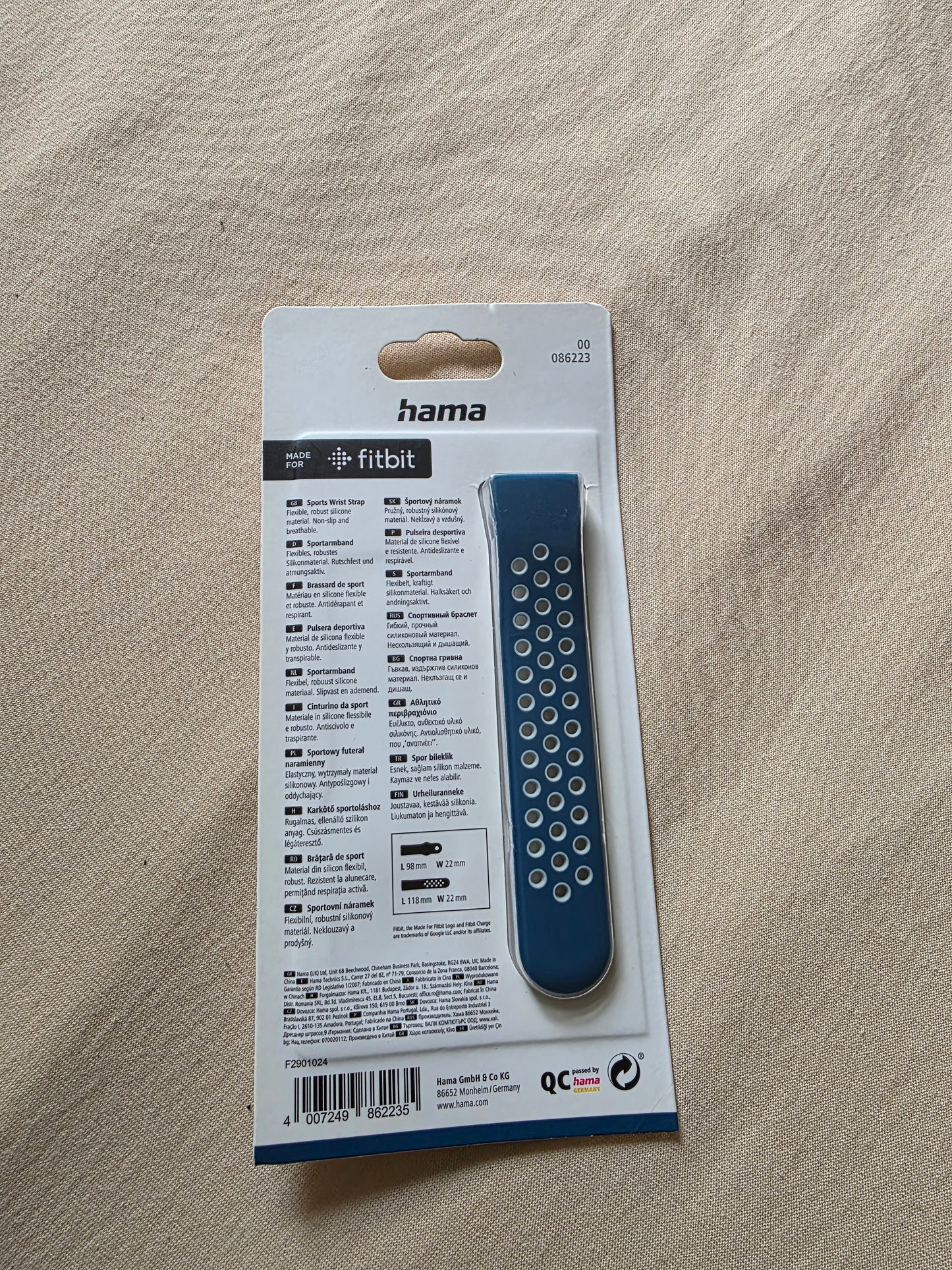 HAMA Sport, Ersatzarmband, Blau/Grau