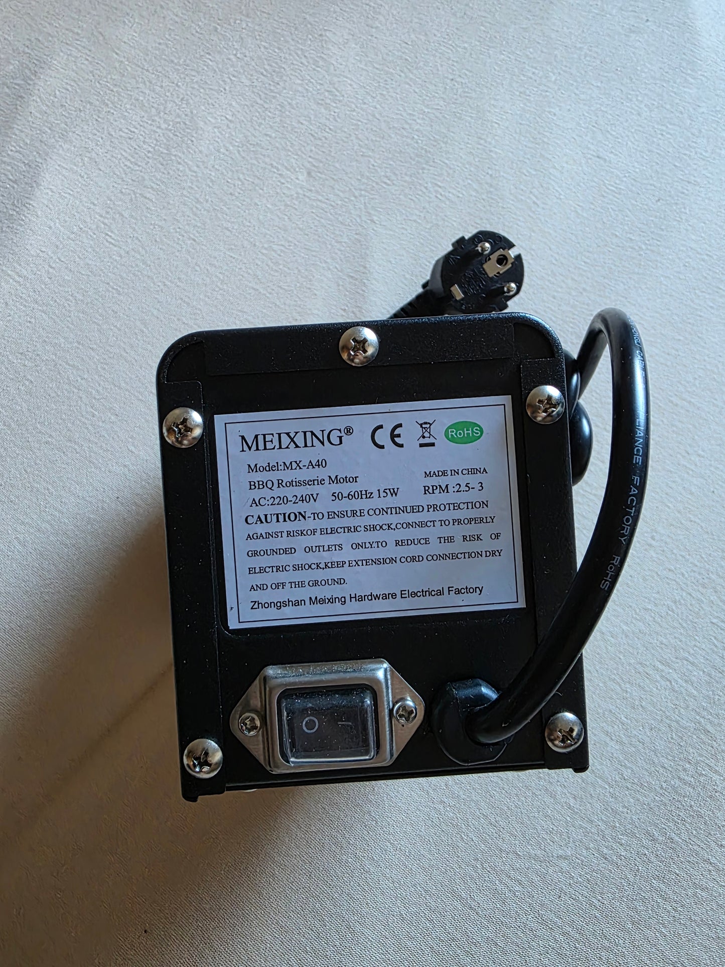 220V 40-60kg rotierender Grill BBQ Grill Röster Rotisserie Spießmotor