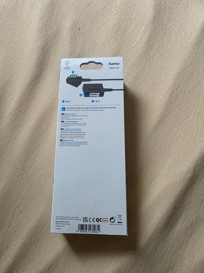 Hama Telefon Verlängerungskabel, TAE-U-Stecker - TAE-U-Kupplung, 6m, B00201101