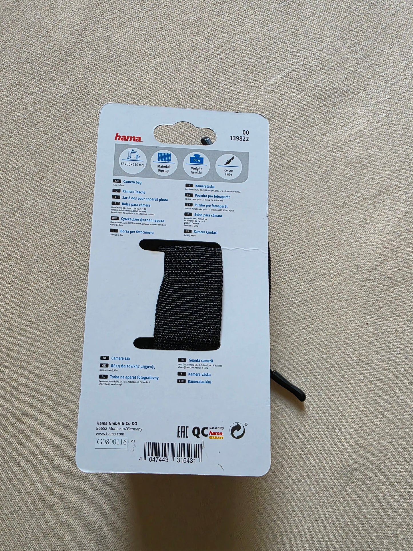 Hama Kameratasche Fototasche mit Gurt, Gepolstert