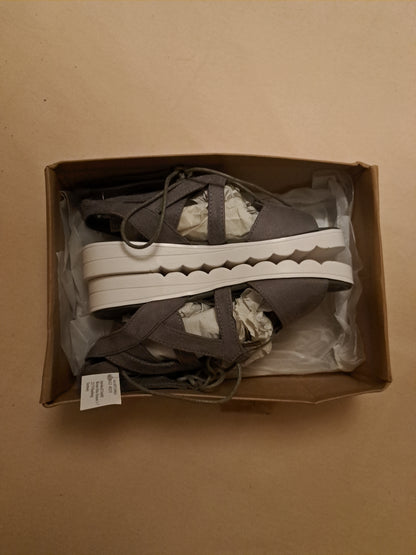 City Walk Damen Römersandale Sandale Römer Sandalette Sommerschuhe Grau