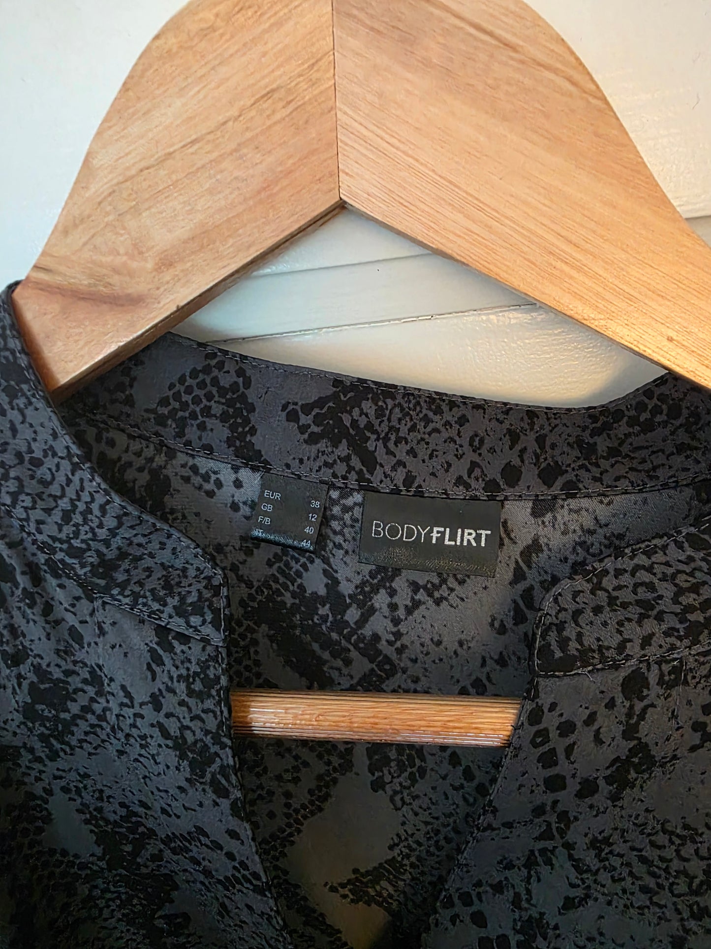 Bodyflirt Blusenkleid Schwarz Gr.38