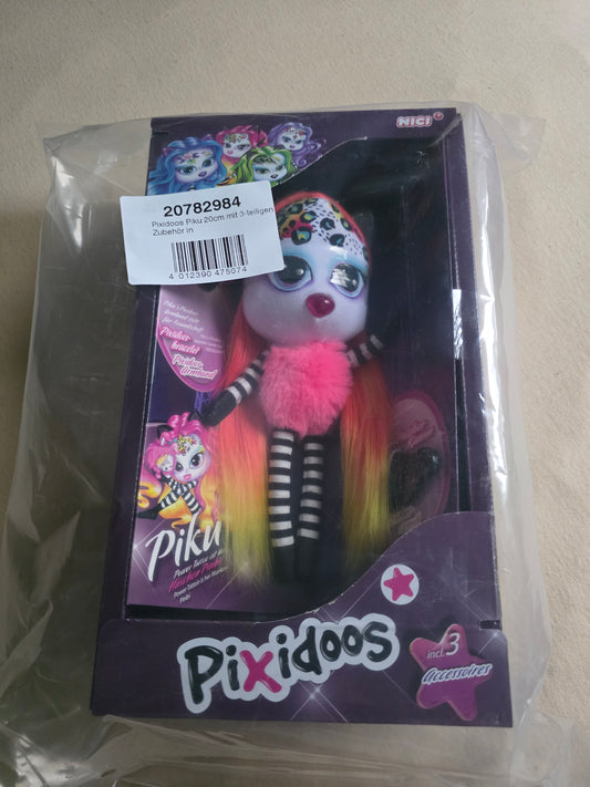 Nici Pixidoos Plüschpuppe Piku mit Zubehör, 20cm, in Box