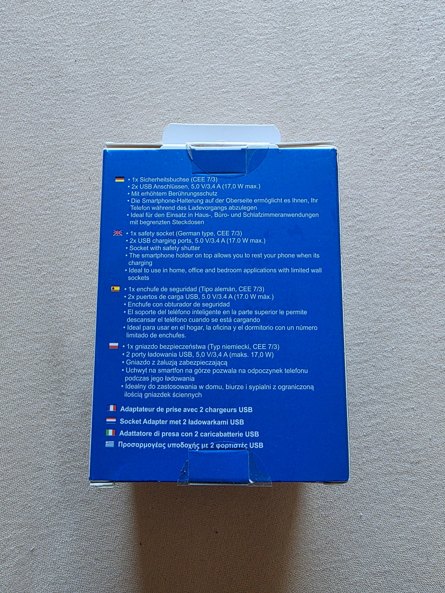 USB Steckdose mit 2 USB Anschlüssen Und Smartphone Halter OVP