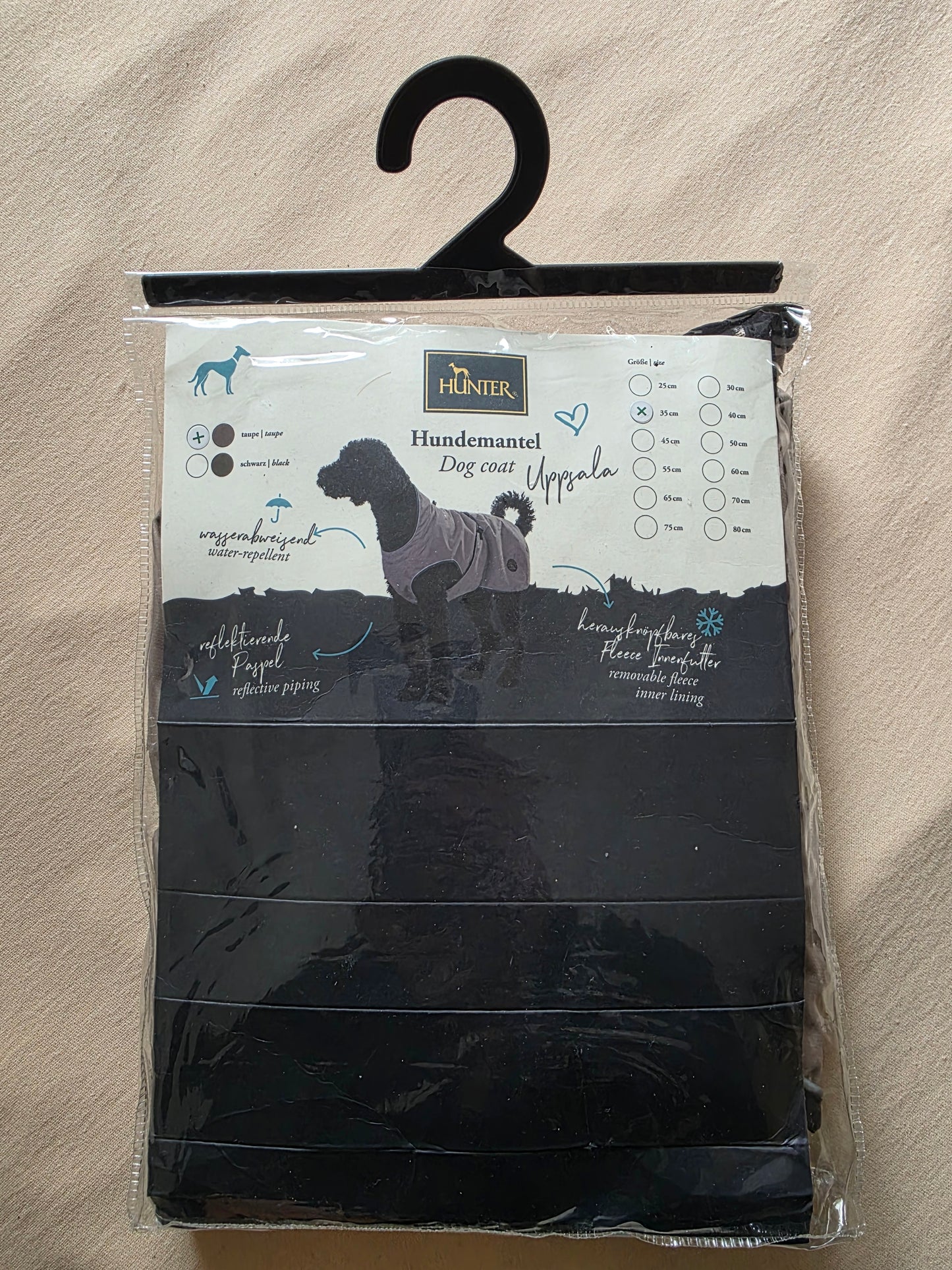 HUNTER Hundemantel UPPSALA, herausknüpfbares Innenfutter, wasserabweisend