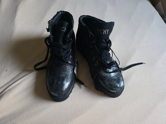 Damen Yellow Cap Leder Boots Größe 37