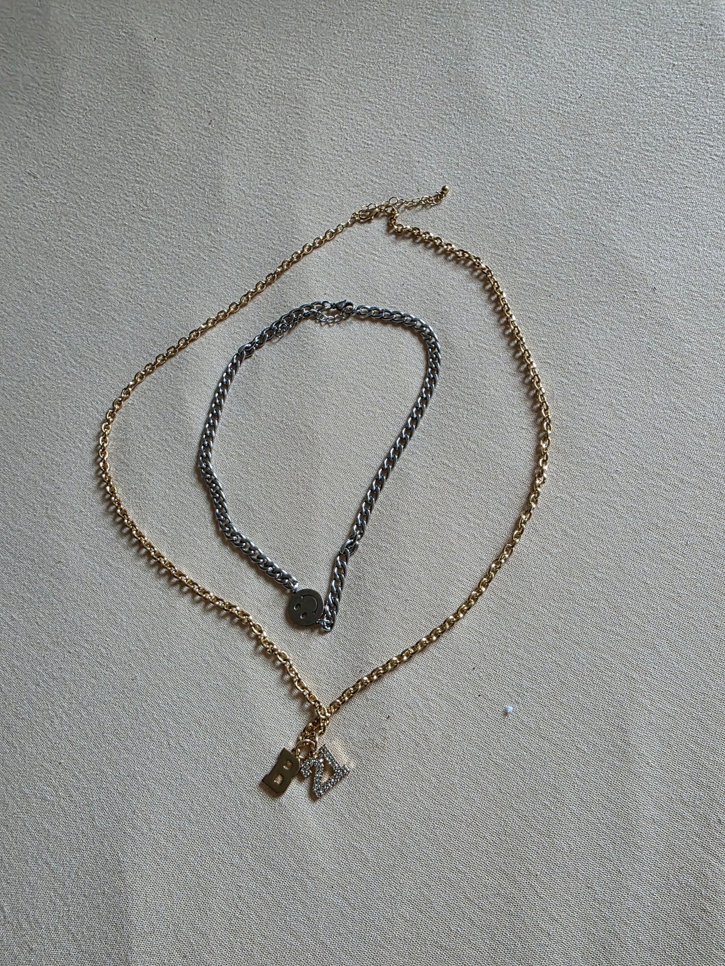 2 Halsketten Vergoldet Und Silber