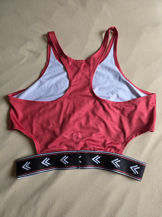 Sporttop Gr. M- L Ärmellos Rot Damentop Sport Jogging Yoga