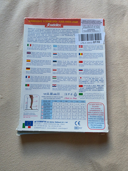 Scudotex Stützstrümpfe Lang, Selbsthaftend, 70 Denier, Naturfarbe OVP