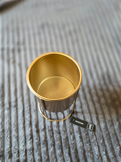 J-Line Blumentopf mit Füßen in Gold