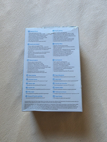 HP X220 Gaming Maus (3.600 DPI, PixArt Gaming Sensor, 7 Tasten, USB) schwarz OVP