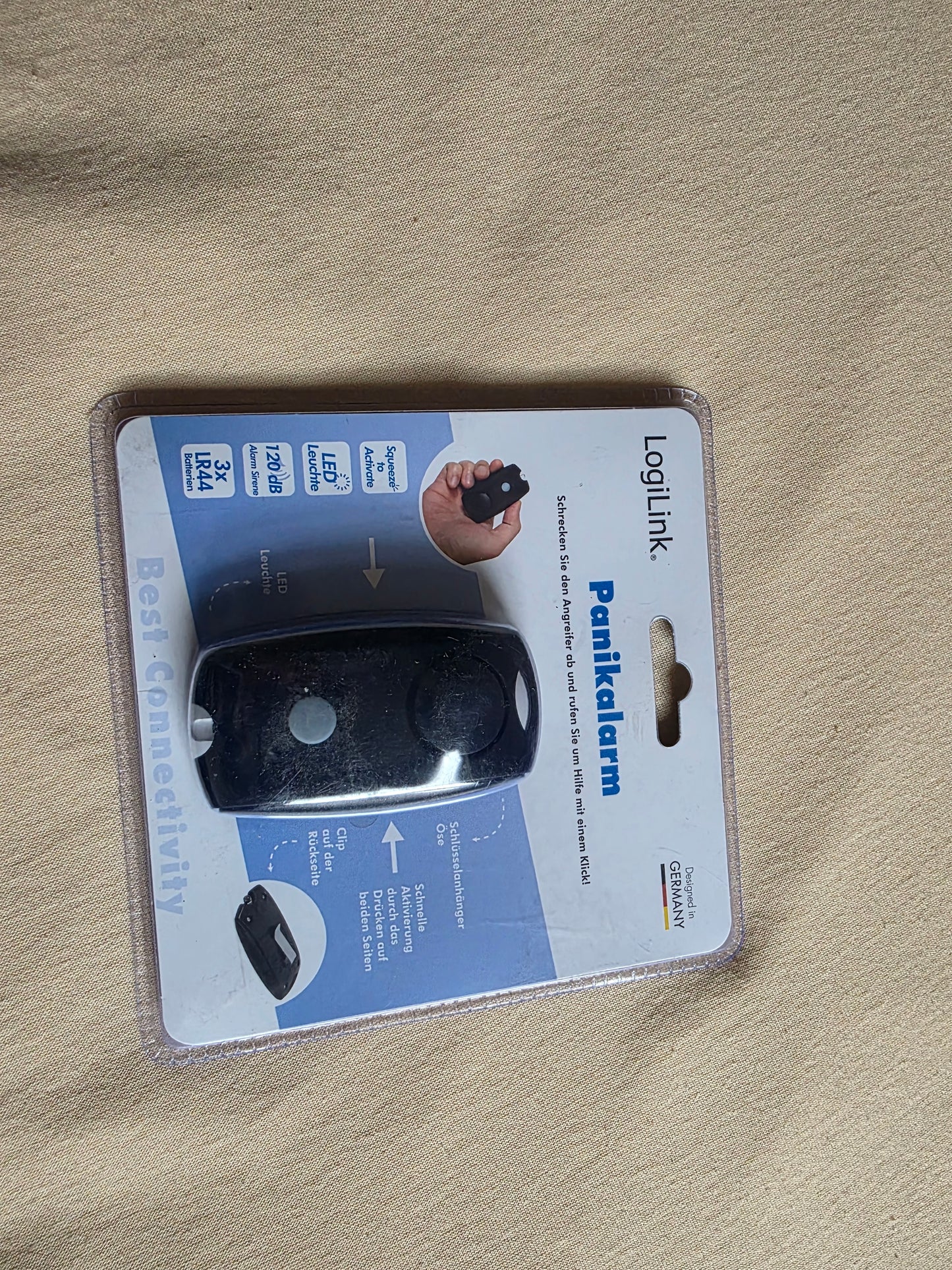 LogiLink SC0210 Panikalarm mit Clipbefestigung schwarz OVP