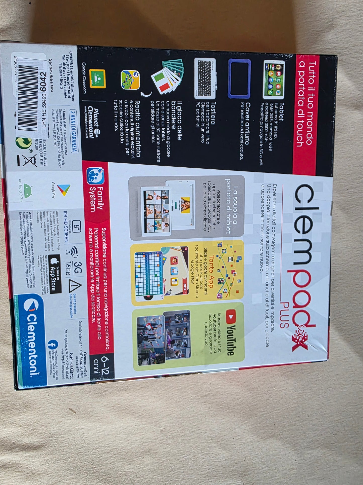 Clempad X Plus Tablet mit Tastatur und Länderkarten