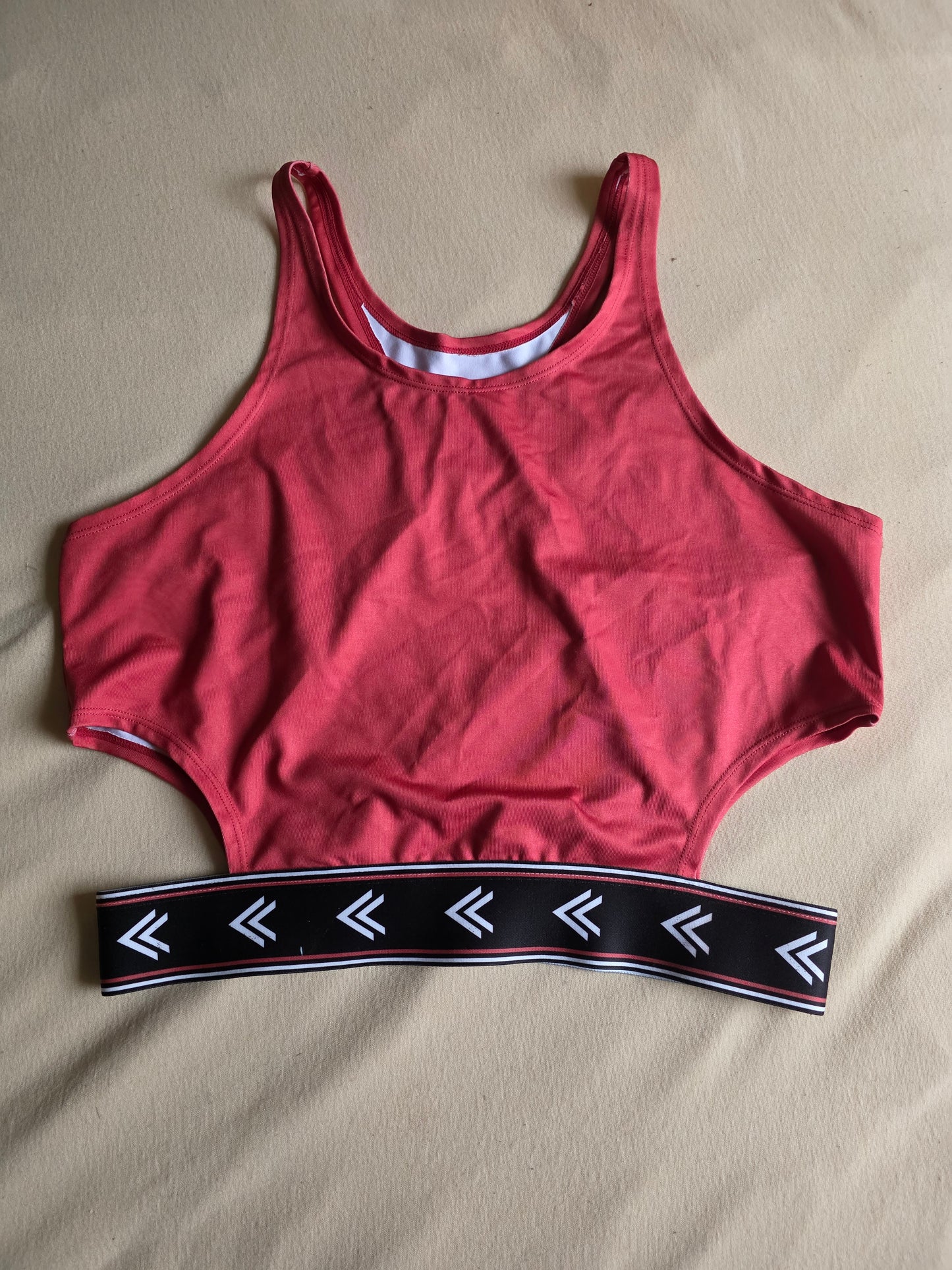 Sporttop Gr. M- L Ärmellos Rot Damentop Sport Jogging Yoga