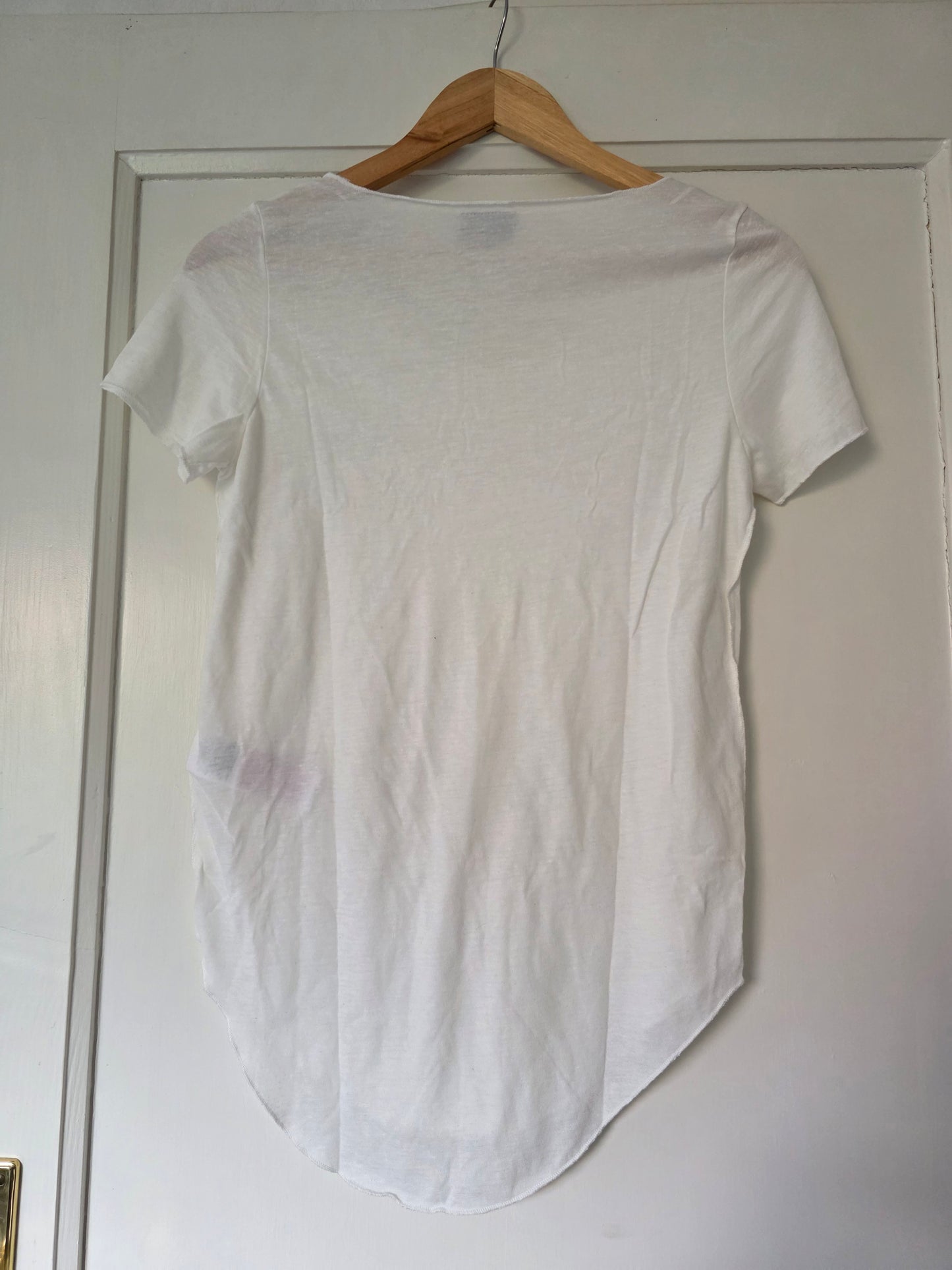 Vera Moda Damen Shirt Weiß Gr. XS Kurzarm