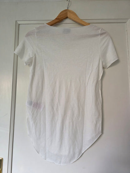 Vera Moda Damen Shirt Weiß Gr. XS Kurzarm
