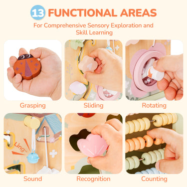 Robud Motorikwürfel 7 In 1 Aus Holz Für Kleinkinder