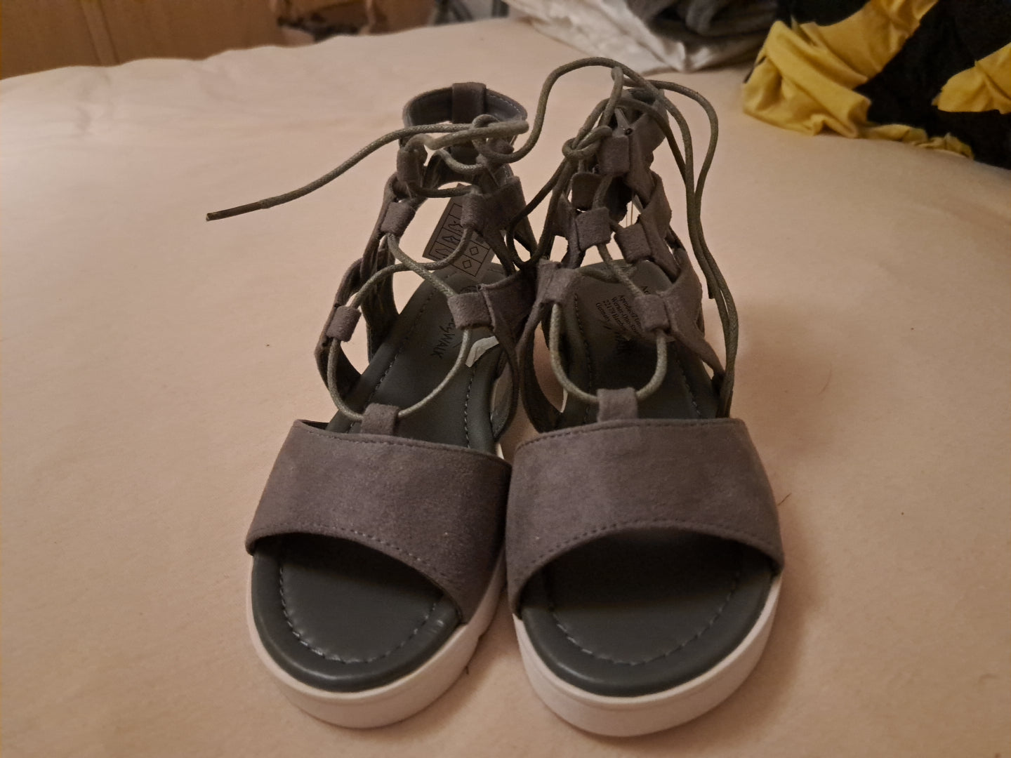 City Walk Damen Römersandale Sandale Römer Sandalette Sommerschuhe Grau